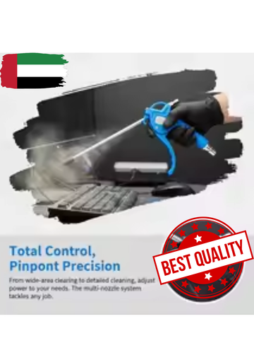 Pneumatic Air Blow 1/4" Inlet Port Handheld Air Duster Dust Blower Cleaning Tool for Industrial Auto Repair